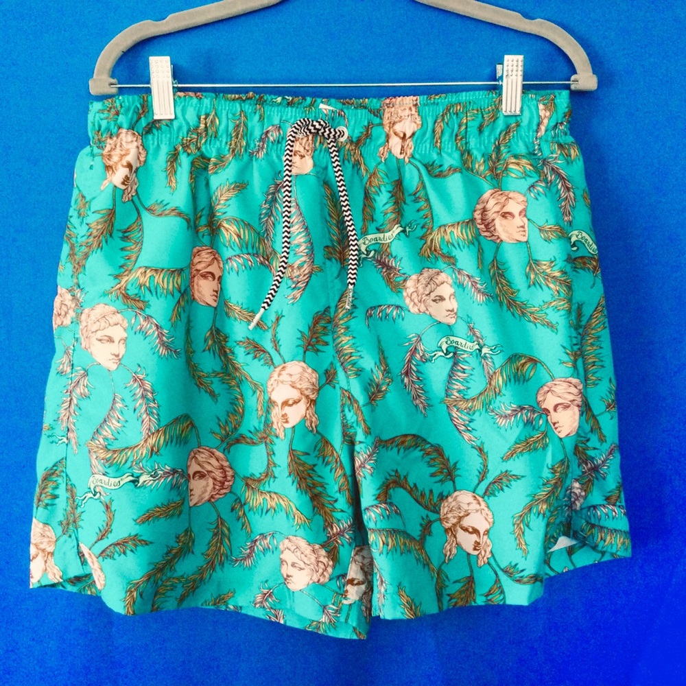 Boardies Swim trunks XL Palm Heads Grecian